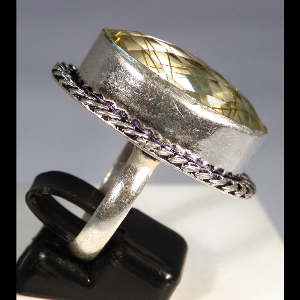 Golden Rutile Ring - Picture 2 of 4